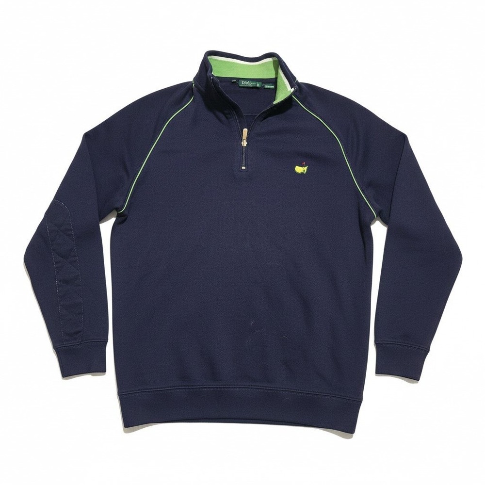 Bobby Jones Masters Collection Navy Pima Cotton Quarter Zip Pullover Mens L